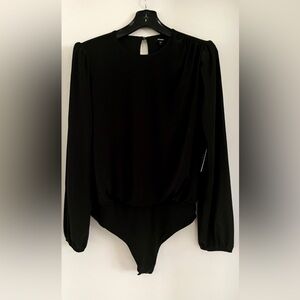 Brand new, never worn black bodysuit with snap closure.